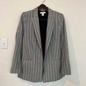 Grey striped blazer